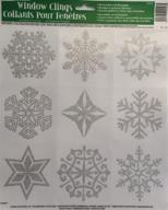 add sparkle to your party with unique 90056 glitter snowflake window cling sheet - pack of 9 (0.06 x 11.75 x 17 inches) in silver logo