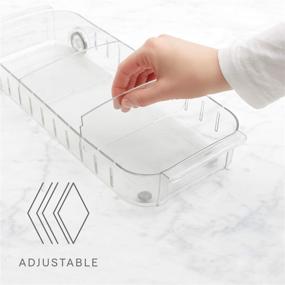 img 1 attached to YouCopia RollOut Fridge Caddy Clear Storage & Organization for Kitchen Storage & Organization