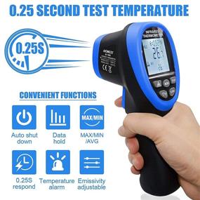 img 2 attached to ANNMETER AN-1800 Digital Infrared Thermometer - Handheld High Temperature Pyrometer Gun for Non-Contact Measuring (-58~3,272℉), 50:1 IR Laser Gauge for HVAC, Kiln, Cooking - NOT for Human Temperature