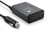compact and reliable: bestek 150w power inverter dc 12v to 🔌 110v ac converter with dual usb car adapter, etl listed - grey/black logo