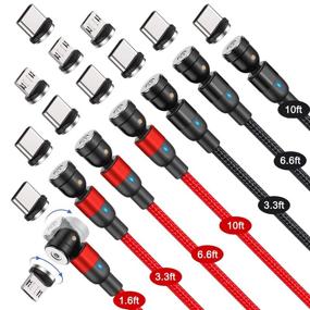 img 4 attached to 🔌 Набор из 7 кабелей длиной 10 футов с магнитным поворотом - Совместимо с большинством устройств