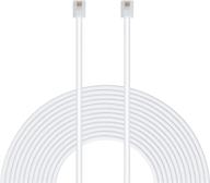 📞 uvital 15ft telephone extension cord cable with rj-11 6p4c plugs, standard landline wire, white (1pack) logo