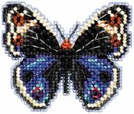 delight in crafting with the exquisite blue pansy butterfly beaded cross stitch kit by mill hill 2017 spring bouquet mh181711 logo