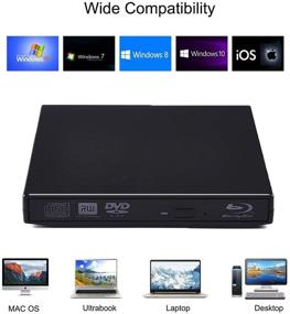 img 2 attached to High-Speed USB Blu-Ray Player & DVD Drive: Slim, Portable, and Reliable for Laptop, PC & Desktop