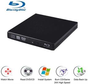 img 3 attached to High-Speed USB Blu-Ray Player & DVD Drive: Slim, Portable, and Reliable for Laptop, PC & Desktop