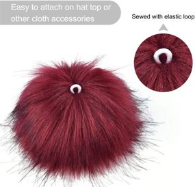img 3 attached to Coopay 36 Pieces Faux Fox Fur Pom Pom Balls: Vibrant Mix Colors for DIY Hats, Keychains, Scarves & More!