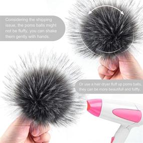 img 2 attached to Coopay 36 Pieces Faux Fox Fur Pom Pom Balls: Vibrant Mix Colors for DIY Hats, Keychains, Scarves & More!