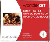 🐶 wonderart lab puppies latch hook kit, large size - 24 inches x 34 inches logo