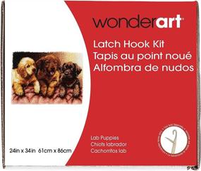 img 3 attached to 🐶 Wonderart Lab Puppies Latch Hook Kit, Large Size - 24 Inches x 34 Inches