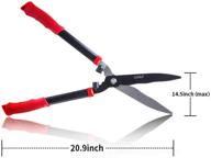 🌿 oara garden hedge shears: ideal trimming tool for borders, boxwood, and bushes - comfort grip handles, 21 inch carbon steel bush cutter logo