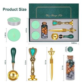 img 3 attached to 🎁 CALIYO Vintage Wax Seal Stamp Kit with Lucky Tree Design, Anti-Scalding Melting Spoon, and Sealing Wax Beads - Complete Gift Box Set