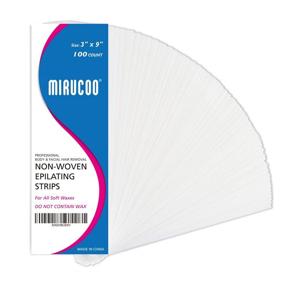 img 1 attached to 👙 Mirucoo 100-Piece Large Non-Woven Wax Strips: Salon Quality Epilating Strips for Body and Facial Hair Removal