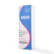 👙 mirucoo 100-piece large non-woven wax strips: salon quality epilating strips for body and facial hair removal logo