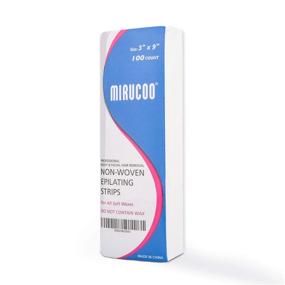 img 4 attached to 👙 Mirucoo 100-Piece Large Non-Woven Wax Strips: Salon Quality Epilating Strips for Body and Facial Hair Removal
