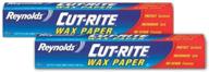 🍽️ reynolds wrap cut-rite wax paper - 2 pack, 75 sq ft total - premium quality kitchen must-have logo