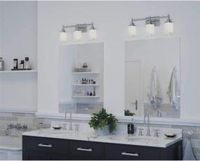 img 2 attached to 🛀 Progress Lighting P2978-09 Alexa Brushed Nickel Bath & Vanity Light, 22"W x 9.375"H