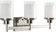 🛀 progress lighting p2978-09 alexa brushed nickel bath & vanity light, 22"w x 9.375"h логотип