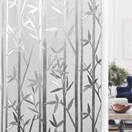 🎋 bamboo window film: enhance privacy & style - ideal for bathroom, livingroom, and office (17.5" x 78.7") logo