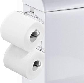 img 4 attached to 🚽 Chrome Finish Bathroom Tissue Holder: TQVAI Over-The-Tank Toilet Paper Roll