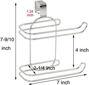 img 3 attached to 🚽 Chrome Finish Bathroom Tissue Holder: TQVAI Over-The-Tank Toilet Paper Roll