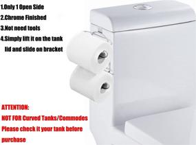 img 2 attached to 🚽 Chrome Finish Bathroom Tissue Holder: TQVAI Over-The-Tank Toilet Paper Roll