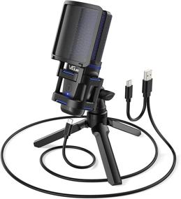 img 4 attached to 🎙️ VeGue USB Microphone VM30 - Condenser Gaming PC Mic with Gain Control, Headphone Output for Twitch Streaming, Podcasting, Chatting, Recording - Compatible with MAC Laptop, Windows Desktop