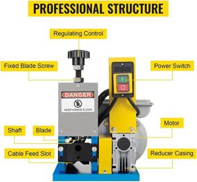 img 3 attached to 🔌 Portable Blue Wire Stripping Machine: Happybuy Electric Wire Stripper 0.05"-0.98" for Scrap Copper Recycling