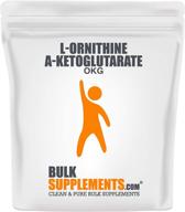 💪 bulksupplements.com okg (l-ornithine alpha-ketoglutarate) powder - nitric oxide energy supplement for workouts - 100 grams (3.5 oz) logo