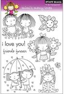 💌 penny black 30-091 clear stamp set: mimi's many loves logo