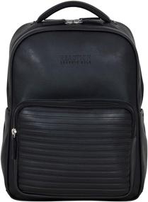 img 3 attached to Kenneth Cole Leather Anti Theft Backpack