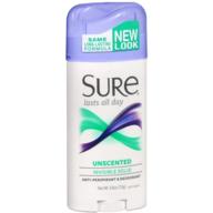 💪 5-pack of sure anti-perspirant deodorant invisible solid unscented 2.60 oz: long-lasting odor protection logo