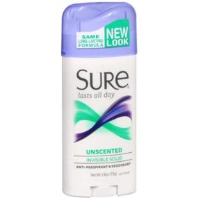 img 1 attached to 💪 5-Pack of Sure Anti-Perspirant Deodorant Invisible Solid Unscented 2.60 oz: Long-lasting Odor Protection