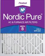 🧹 nordic pure 10x20x2m8 pleated furnace filter logo