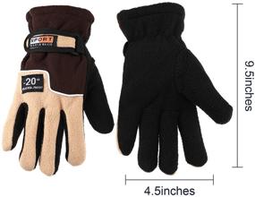 img 2 attached to 🧤 Boys Winter Gloves - Full Finger Fleece Thermal Gloves for Windproof Driving, Cycling, and Outdoor Activities - 3 Pairs