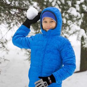 img 3 attached to 🧤 Boys Winter Gloves - Full Finger Fleece Thermal Gloves for Windproof Driving, Cycling, and Outdoor Activities - 3 Pairs