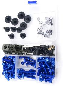 img 3 attached to 🔧 Complete Screw Bolt Clips Kit for Yamaha Honda Suzuki B.m.w Kawasaki Ducati MT07 MT09 Z1000 CBR1000RR CBR600RR Motorcycle Fairings (Blue, 1)