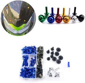 img 4 attached to 🔧 Complete Screw Bolt Clips Kit for Yamaha Honda Suzuki B.m.w Kawasaki Ducati MT07 MT09 Z1000 CBR1000RR CBR600RR Motorcycle Fairings (Blue, 1)