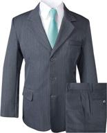 👔 spring notion pinstripe navy ivory stripes boys' suits & sport coats: premium clothing collection logo