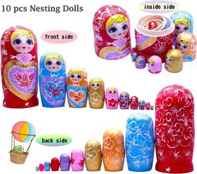 img 1 attached to 🎃 JoyNest Matryoshka Stacking Christmas Halloween: A Festive Nesting Doll Set