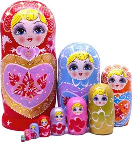 img 4 attached to 🎃 JoyNest Matryoshka Stacking Christmas Halloween: A Festive Nesting Doll Set