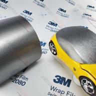 🚘 high-quality 3m 1080 br230 brushed titanium car wrap vinyl film - 5ft x 2ft logo