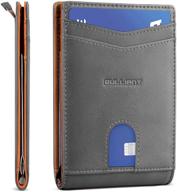 🧳 bulliant minimal pull tap blocking wallet: stylish men's accessory for wallets, card cases & money organizers logo