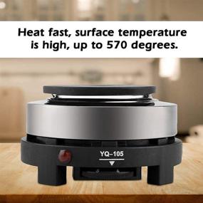 img 3 attached to 🔥 Portable Countertop Infrared Burner – Mini Electric Heater Stove with 500W Power, 5.6 Inch Round Ceramic Glass Single Plate Cooktop for Easy Cleaning in Home Kitchen – Multifunctional Hot Burner in Sleek 110V Black Design