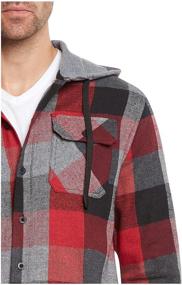 img 1 attached to 👑 Ultra-Comfortable Crowns Lightweight Hoodie Flannel Shirt Char: A Versatile Must-Have!