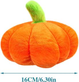 img 2 attached to Plush Pumpkin Toy - Soft Fluffy Stuffed Pumpkin Throw Pillow for Thanksgiving and Halloween - Decorative Sofa Cushion, Small Stuff Pumpkin Toys, Orange 6.3 Inch - Perfect for Home Decoration, Party Favors