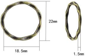 img 3 attached to 🔗 PH PandaHall 50pcs Alloy Linking Rings: Exquisite Tibetan Style Circle Frames for Jewelry Making - Antique Bronze Charms Links for Necklaces and Bracelets (22x1.5mm)