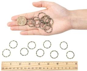 img 2 attached to 🔗 PH PandaHall 50pcs Alloy Linking Rings: Exquisite Tibetan Style Circle Frames for Jewelry Making - Antique Bronze Charms Links for Necklaces and Bracelets (22x1.5mm)