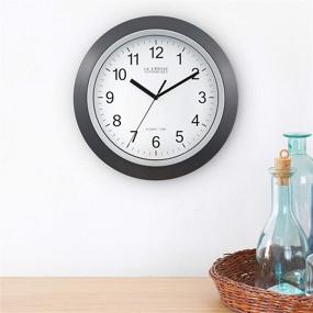 img 1 attached to Enhanced SEO: La Crosse Technology W85961 12-Inch Atomic Analog Black Wall Clock