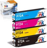 starink compatible ink cartridge replacement for hp 972a 972x - pagewide pro 377dw 452dw 477dw 577dw 352dw 452dn 477dn 552dw 552dn 577z printer - 4 packs (black cyan magenta yellow) logo