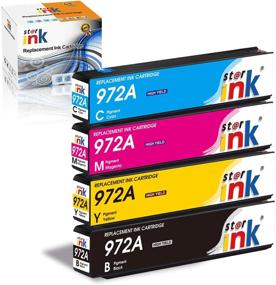 img 4 attached to Starink Compatible Ink Cartridge Replacement for HP 972A 972X - PageWide Pro 377dw 452dw 477dw 577dw 352dw 452dn 477dn 552dw 552dn 577z Printer - 4 Packs (Black Cyan Magenta Yellow)